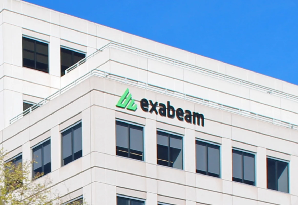 Exabeam signage on the company’s offices