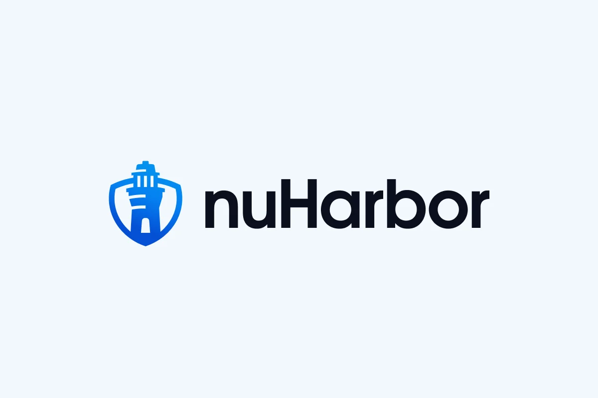 The nuHarbor lighthouse mark and wordmark