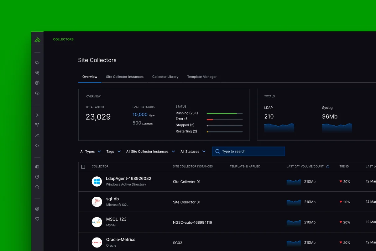 A dark product dashboard