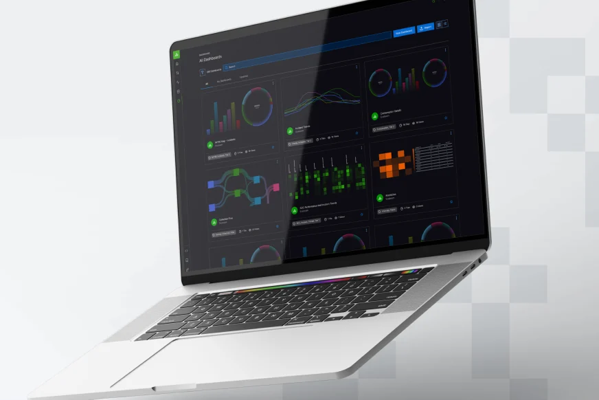 An analytics dashboard open on a laptop